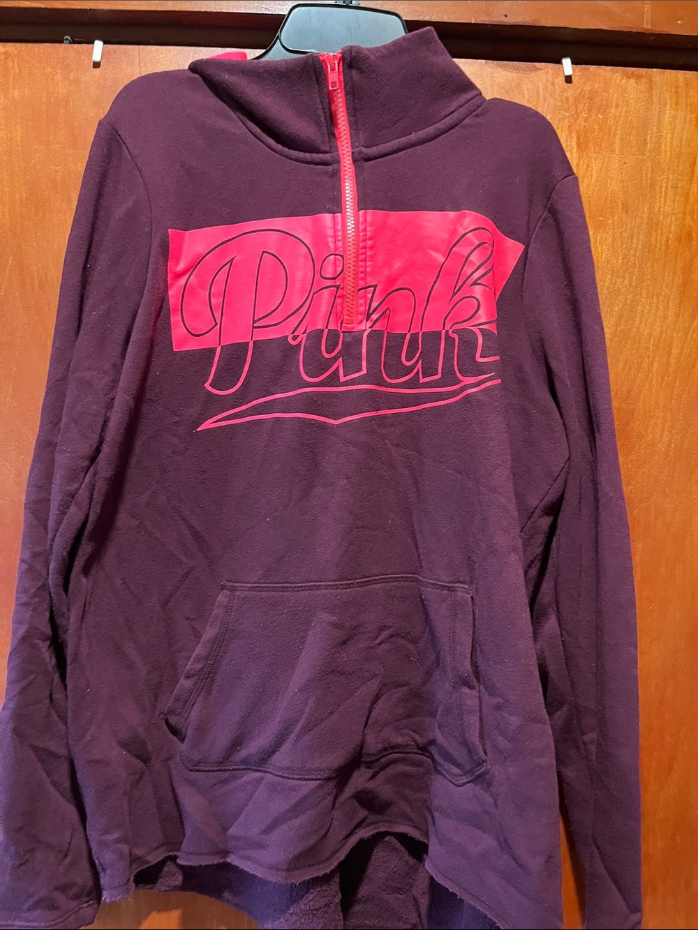 Victoria's Secret PINK Bright Pink and Black Zip-Up One Piece